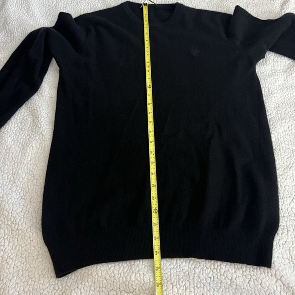 Roberto Cavalli Designer Sweater L Black Midweight Wool Cashmere‎ Crewneck Logo - Picture 9 of 9